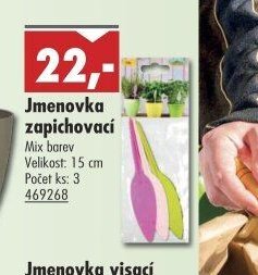 Jmenovka zapichovací