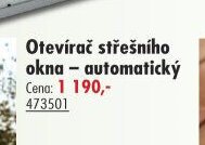 Otevírač střešního okna - automatický