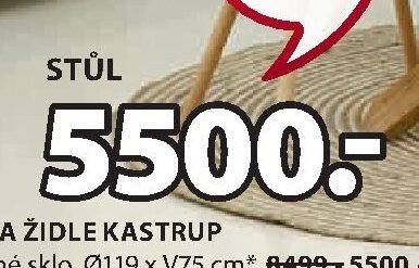 Jídelní stůl AGERBY a židle KASTRUP