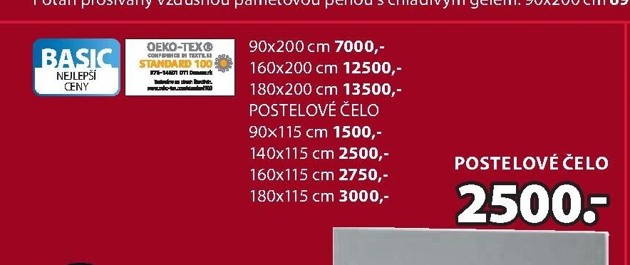 POSTELOVÉ ČELO