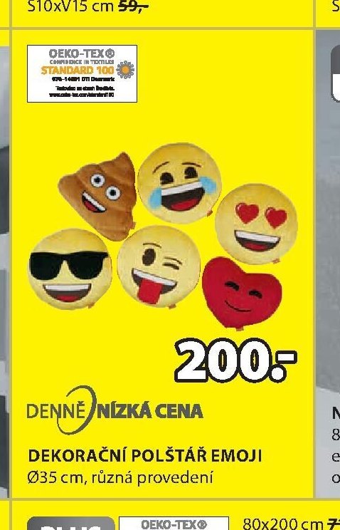 DEKORAČNÍ POLŠTÁŘ EMOJI