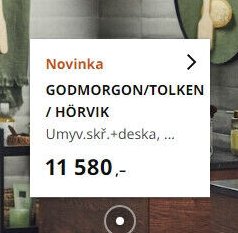 GODMORGON/TOLKEN / HÖRVIK Umyv.skř.+deska, ...