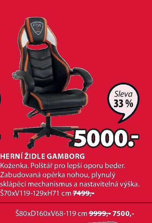 HERNÍ ŽIDLE GAMBORG