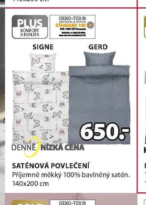 Saténové povlečení SIGNE