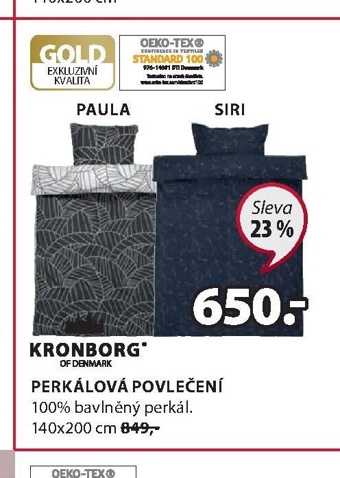 Perkálové povlečení PAULA