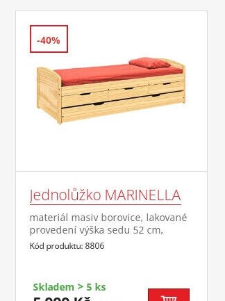 Jednolůžko MARINELLA