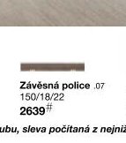 Závěsná police .07