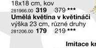 Umělá květina v květináči