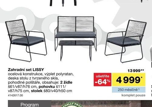 Zahradní set LISSY