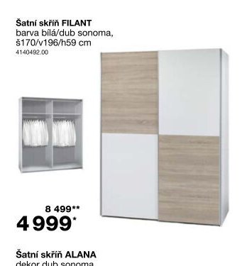Šatní skříň FILANT