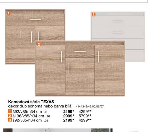 Komodová série TEXAS 1