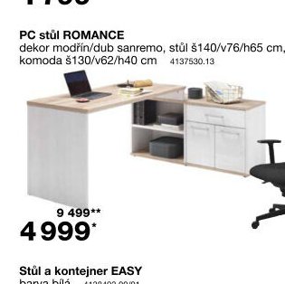 PC stůl ROMANCE
