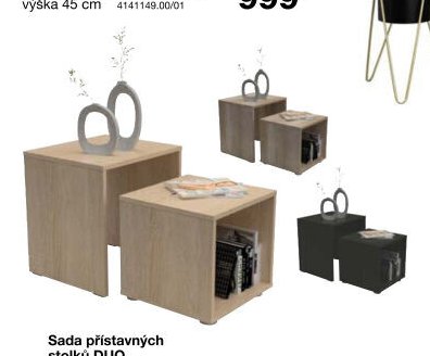 Sada přístavných stolků DUO