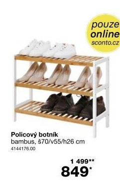 Policový botník bambus