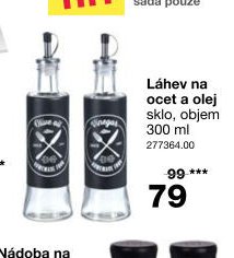 Láhev na ocet a olej