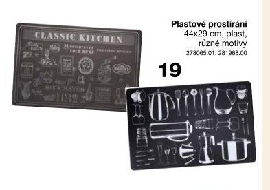 Plastové prostírání