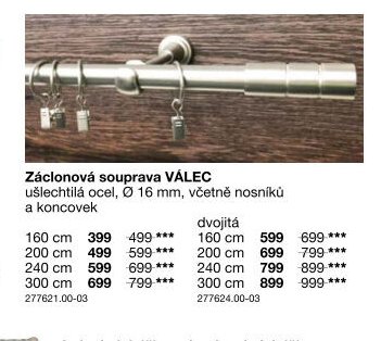 Záclonová souprava VÁLEC