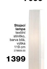 Stojací lampa textilní stínítko