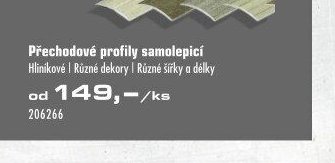 Přechodové profily samolepicí