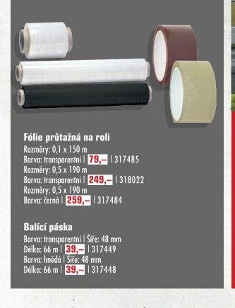 Fólie průtažná na roli