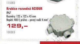 Krabice rozvodná ACIDUR IP67