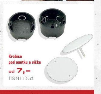 Krabice pod omítku a víčka