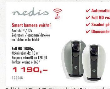 Smart kamera vnitřní Nedis