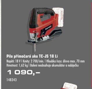 Pila přímočará aku TC-JS 18 Li
