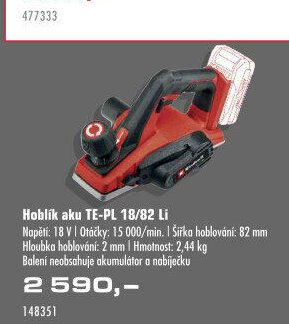 Hoblík aku TE-PL 18/82 Li