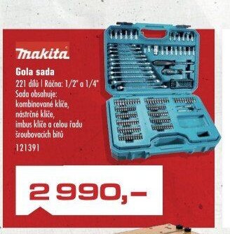 Makita Gola sada 221 dílů