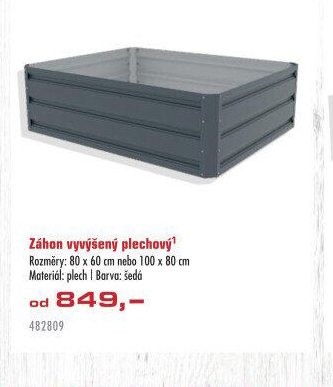 Záhon vyvýšený plechový