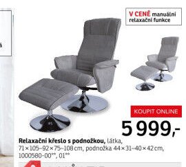 Relaxační křeslo s podnožkou