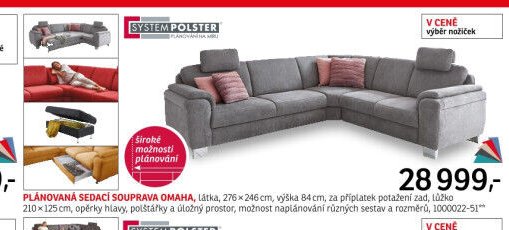 Plánovaná sedací souprava OMAHA