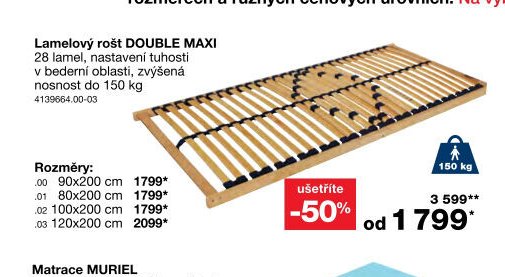Lamelový rošt DOUBLE MAXI