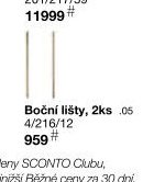 Boční lišty, 2ks 05 4/216/12