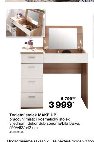 Toaletní stolek MAKE UP