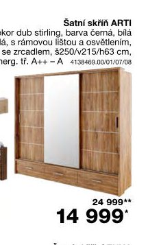 Šatní skříň ARTI