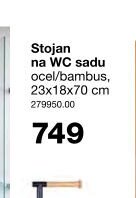 Stojan na WC sadu ocel/bambus
