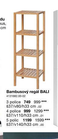 Bambusový regál BALI