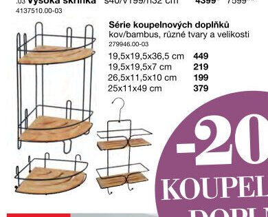 Série koupelnových doplňků kov/bambus