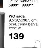 WC sada ocel, černá barva