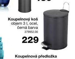 Koupelnový koš černá barva