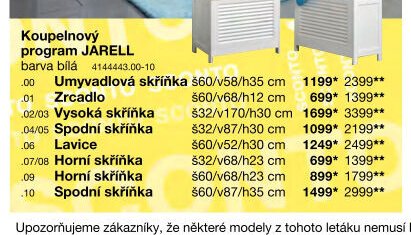 Koupelnový program JARELL