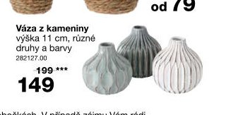 Váza z kameniny