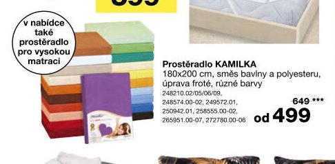 Prostěradlo KAMILKA