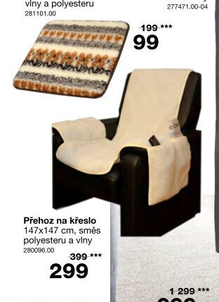 Přehoz na křeslo