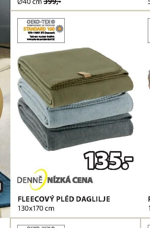 FLEECOVÝ PLÉD DAGLILJE