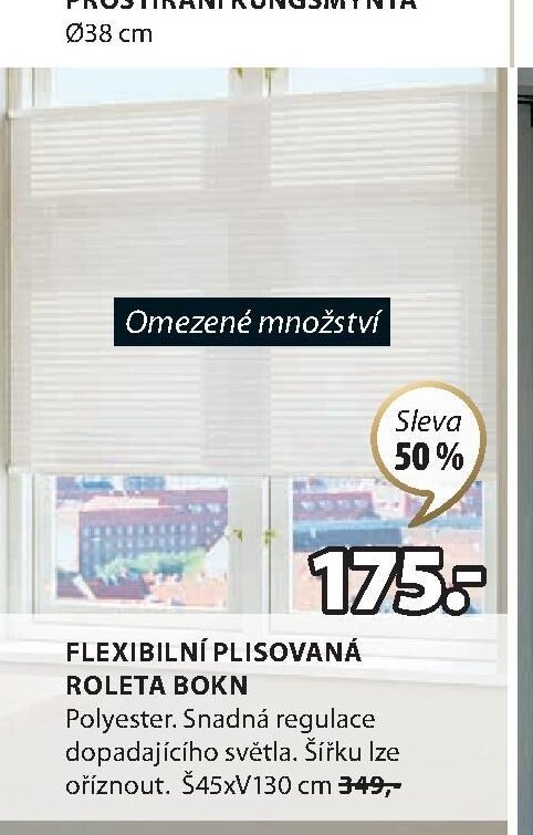 FLEXIBILNÍ PLISOVANÁ ROLETA BOKN