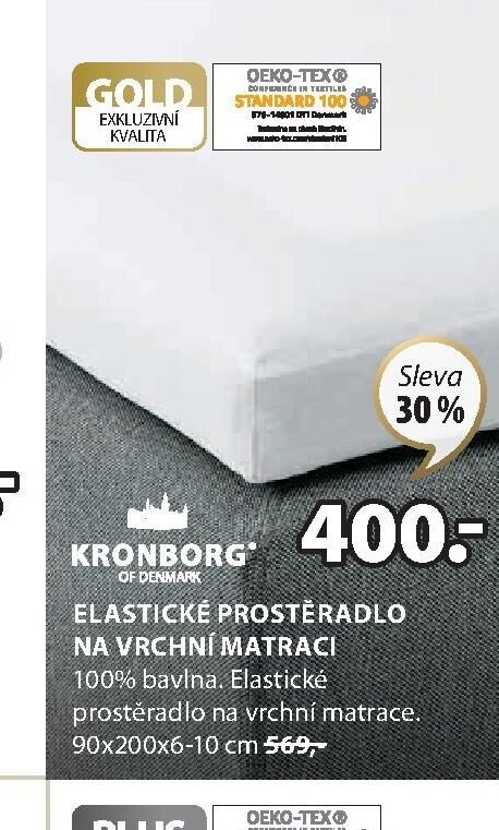 Elastické prostěradlo na vrchní matraci