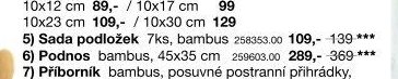 Sada podložek 7ks, bambus